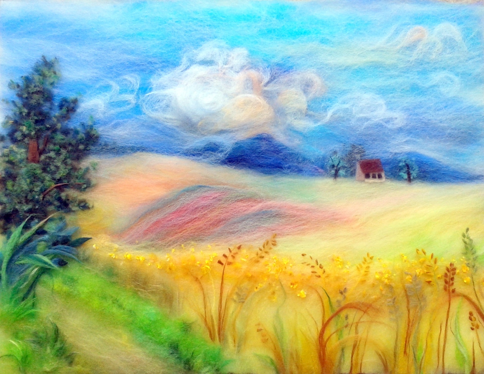Wool Paintings In Worcestershire, Felted Wool Landscapes