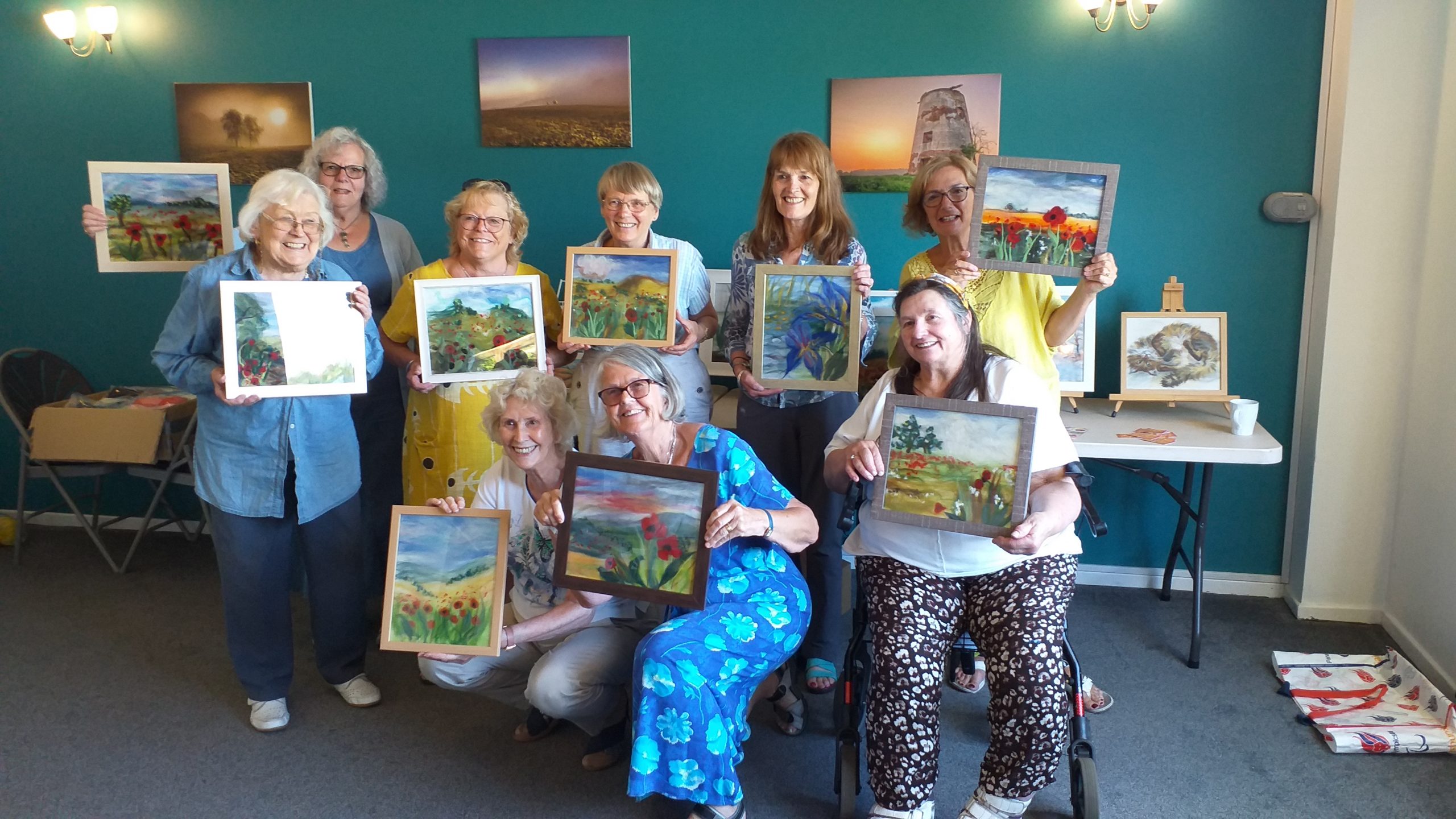 Read more about the article Wool  Painting Textiles workshop at Hagley Art club with Worcestershire Artist Raya Brown
