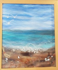 Seascape  wool painting